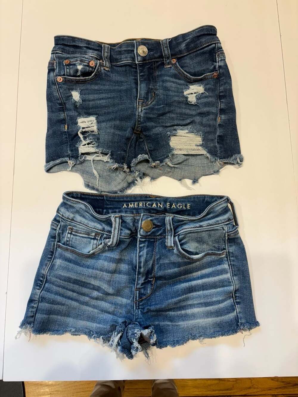American Eagle Lot of 2 Ne(x)t Level Stretch Denim Shorts Size 0 and 000